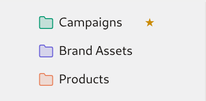 Plathix folder tree with Campaigns, Brand Assets and Products