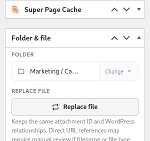 File update workflow - Replace file on the attachment edit screen.