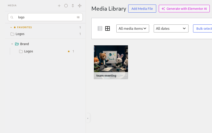 Multilingual - Search finds folders in any script.